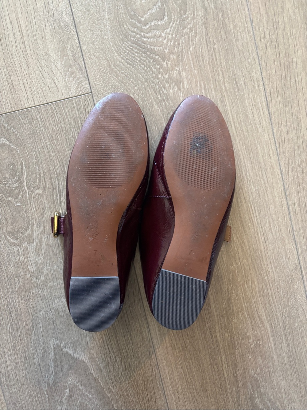 Madewell Remy Mary Jane Ballet Flat (Size 7, Burgundy) - Picture 3 of 3